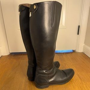 Jil Sander Black Zip Riding Boots